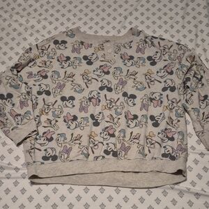 Disney Women's Character Print Pajama Top - Gray